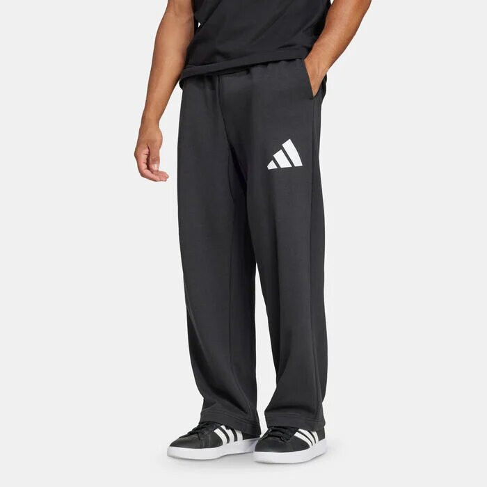 Adidas Essentials Logo Wide-Leg Joggers for Men