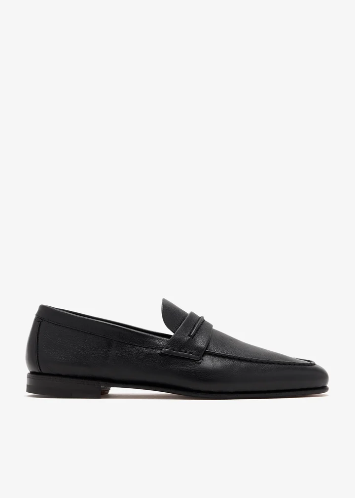 Image of the Leather Mocassin Loafers by ZEGNA Best Formal Shoes for Men