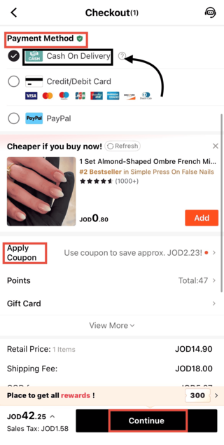 How to Select Cash On Delivery Payment in SHEIN How to Select Cash On Delivery Payment in SHEIN